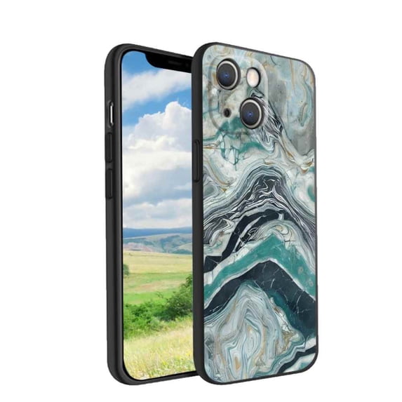 Marble-225 Phone Case, Degined for iPhone 13 Case Men Women, Flexible Silicone Shockproof Case for iPhone 13
