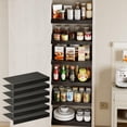 thumbnail image 4 of 6-Pack 24x12" Wire Rack Covers – Imitation Wood, Easy Install for Pantry, Kitchen & Closet(Black), 4 of 8