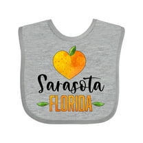 Inktastic Sarasota Florida Orange in Heart Boys or Girls Baby Bib