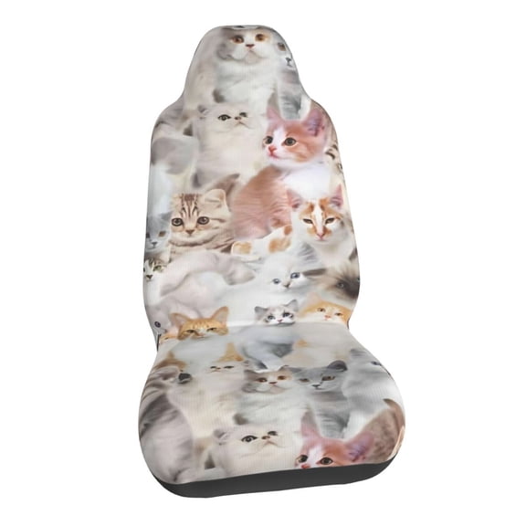 Cute Cat Car Seat Covers Stretch Car Seat Protectors Universal Fit