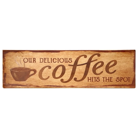Barnyard Designs 'Our Coffee Hits The Spot' Retro Vintage Tin Bar Sign Country Home Decor 14