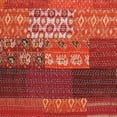 thumbnail image 4 of Vinsan Home Indian Handmade Kantha Quilted Vintage Kantha Silk Quilt Boho Indian Patchwork Coverlet Throw Bedspread Blanket Bedcover Bedding Home Decorative Gudri Orange Color Queen Size 90" x 108", 4 of 5