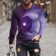 thumbnail image 1 of Blusas y camisas de manga larga con cuello redondo para hombre, blusa informal de manga larga con cuello redondo y estampado de rayas, blusa de poliéster para hombre, 1 of 5