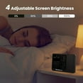 thumbnail image 4 of Projection Alarm Clock with Weather Sensor, Digital Thermometer & Hygrometer, Black, 4 of 6