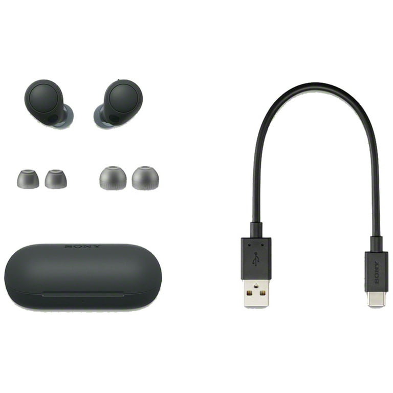 Sony WF-C700N Truly Wireless Noise Canceling Bluetooth Earbuds  with Mic (Black) Bundle with Isolating Memory Foam Tips and Silicone  Earbuds (3 Pairs Each)(2 Items) : Electronics