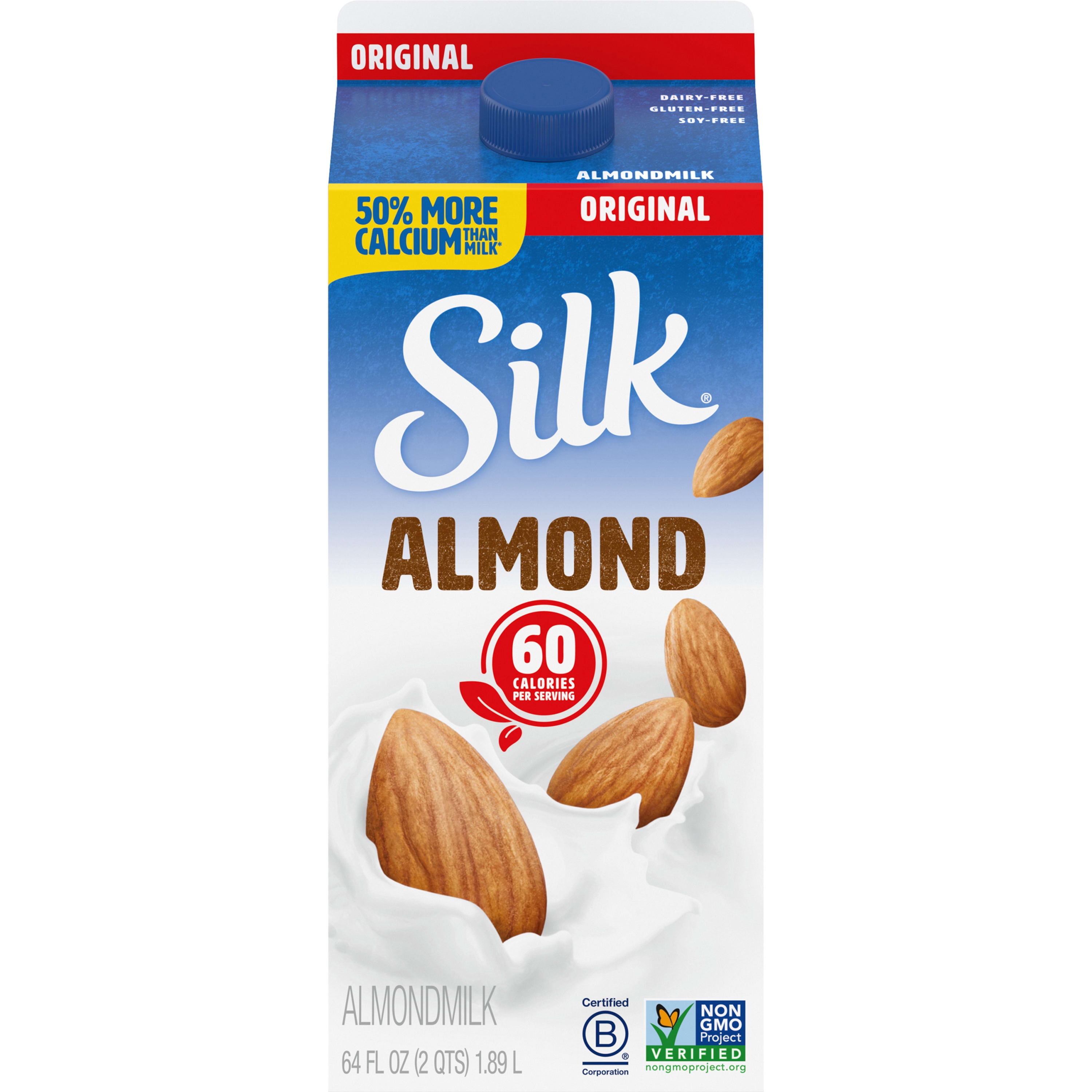 Silk Original Almond Milk, Half Gallon - Walmart.com - Walmart.com 