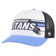 thumbnail image 2 of Men's '47 White/Light Blue Tennessee Titans Stack Line Hitch Trucker Adjustable Hat, 2 of 3