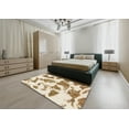 thumbnail image 5 of Ahgly Company Machine Washable Indoor Square Abstract Wheat Beige Area Rugs, 8' Square, 5 of 7
