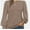 khaki, variant on Womens Long Sleeve Tops Dressy Casual Shirts Pleated Crewneck Basic Blouses Fall Trendy Outfits