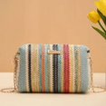 thumbnail image 5 of Bolso de paja tejido de ratán para mujer, Bolso pequeño con cadena para playa y verano, bolsos de hombro tipo bandolera para mujer, bolso con solapa de diseño de viaje, 5 of 5