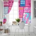 thumbnail image 5 of Happy 10th Birthday Blackout Curtains for Bedroom, Pink Bows Balloons Cakes Polka Dot Thermal Insulated Kitchen Drapes with Grommets, Light Blocking Window Treatment, 2 Panels 42" x 63", 5 of 7
