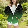 thumbnail image 2 of Bmisegm Cute Tops for Girls Girls Hooded Jacket Zip up Outerwear Casual Pullover Sweatshirt for Youth Kids Lightweight Spring Fall Coat Girls Tops 4-5 Years 120, 2 of 3