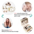 thumbnail image 4 of Valentine's Day Square Travel Jewelry Box Earring Necklace Bracelet Holder Organizer Stand Display Case Decorative Storage Box, 4 of 6