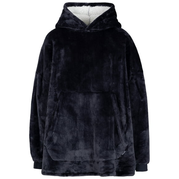 Trespass Oversized Blanket Hoodie with Sherpa Fleece Inner, Giant Adult Blanket Fleece Throw Sweatshirt For Men Women Unisex, Packs into Drawstring Bag Cosiness