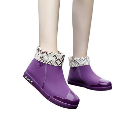 

SIMANLAN Women Ladies Water Shoes Short Rain Boots Anti-Slip Waterproof Booties