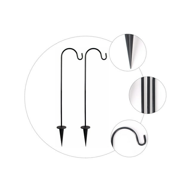 1 Pc Practical Lightweight Portable Durable Hanging Hook, Shepherd Hook Iron Hook for Lawn Garden Courtyard