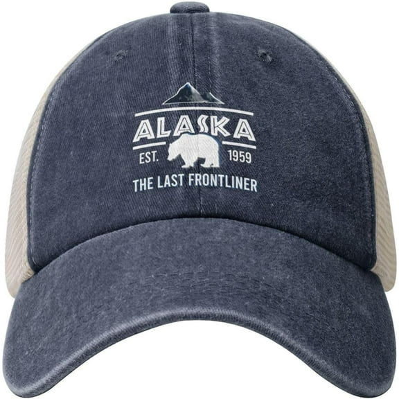 Alaska The Last Frontliner 1959 Cowboy Hat Men Vintage Mesh Baseball Cap Women Dad Hat Sun Hat Trucker Hat Black