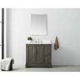 thumbnail image 1 of Vanity Art 36 Inch Single Sink Bathroom Vanity with Ceramic Sink and Engineered Marble Top, Without Mirror, 1 of 4