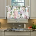 thumbnail image 5 of Coolnut Floral Kitchen Curtains 2 Panels, UV Protected Tier Curtains Half Window Curtains Kitchen Tiers for Guest Room Bathroom Sink Laundry Room Basement,24 x 27 Inch, 5 of 6