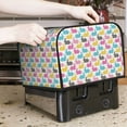 thumbnail image 6 of KLL Colorful Rabbit Print 4 Slice Toaster Dust Covers Kitchen Small Appliance Cover with 2 Pockets,Can hold Jam Spreader Knife & Toaster Tongs (12.4 x 10.6 x 8.2), 6 of 6