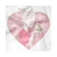 thumbnail image 1 of Frogs Decorative Napkins Set of 4, Fairytale Inspired Cartoon of Princess Kissing Prince Amphibian Animal, Silky Satin Fabric for Brunch Dinner Party, 12", Pale Rose and Multicolor, by Ambesonne, 1 of 2