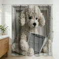 thumbnail image 6 of Tuvgenk Waterproof Fabric Shower Curtains Rustic Bathroom Bath Curtains Mildew Resistant White Shower Drapes 71x71 inch, 6 of 6