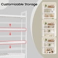 thumbnail image 3 of LEDREM 4-Tier over the Toilet Bathroom Storage Organizer with Adjustable Shelves, Hooks, and Toilet Paper Holder, Space-Saving Rack, Cloud White, 3 of 5
