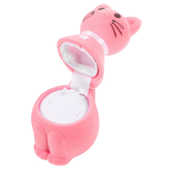 Pink Plastic Ring Case for Storage Use Ideal Jewelry Gift Box for Proposal Engagement Ceremony