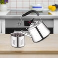 thumbnail image 3 of Hervidor de té silbante de acero inoxidable a Gas de inducción eléctrica, mango escaldado con derrame de té, vajilla de óxido, tetera para agua hirvie perfecl Tetera silbante, 3 of 8