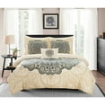 thumbnail image 2 of Chic Home Amina 8-Piece Reversible Paisley Comforter Set, Queen, Beige, 2 of 2