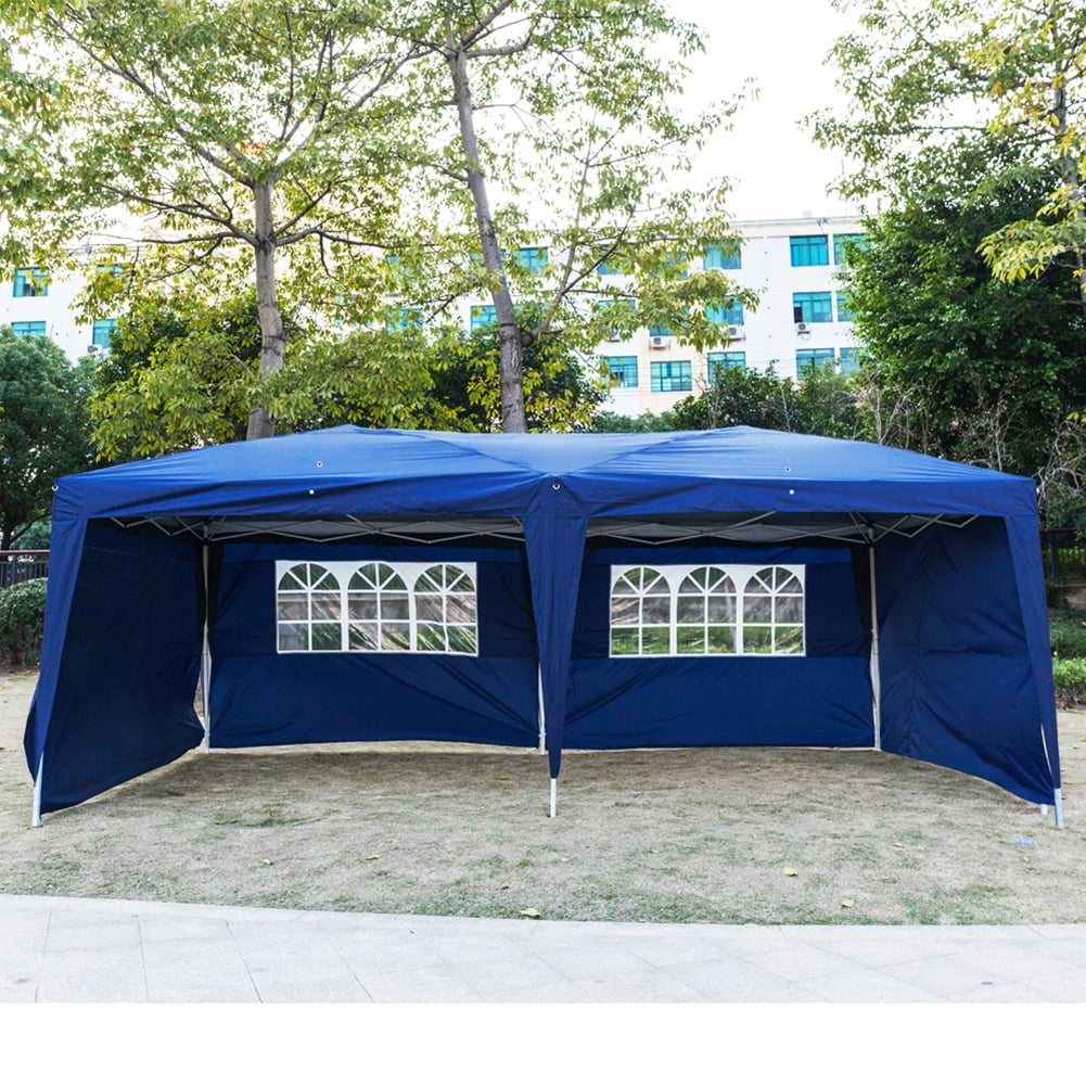 Aimee Lii 180"x236" Canopy Tent Awnings for Decks, Backyard Canopy Gazebo, Outdoor Patio Awnings for Party BBQ Events, Waterproof, Easy Set Up, Blue
