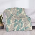 thumbnail image 6 of YFYANG Lightweight Warm Flannel Blanket, Vintage Floral Graffiti Throw Blanket for Bed, Sofa, Travel, Camping, 40"x30", 6 of 7