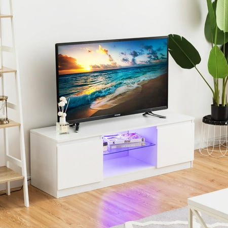 High Gloss Led Tv Stand Unit Cabinet Media Console Furniture W