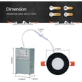 thumbnail image 7 of Black Pot Lights LED 3 Inch Black Recessed Lighting with Night Light, Dimmable & 5CCT Selectable Slim Downlight Soffit Lights, 6W, cETL, IC & Wet Rated, 24 Pack, 7 of 7