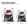 thumbnail image 2 of Honeii Fierce Red Viper Graphic Art Print Drawstring Backpack,Drawstring Bags String Backpack Gym Cinch Sack Backpack Sport Bag Draw-Small, 2 of 6