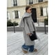 thumbnail image 3 of Abrigo largo de lana de botonadura única para mujer, chaqueta de manga larga con bolsillos y bufanda, elegante, a la moda, para otoño, 2024, 3 of 5
