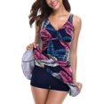 thumbnail image 2 of Mujeres flejado Cruz Top Acolchado de Dos Piezas Bikini Raya impresión Inferior Playa Trajes de baño Impresión - LY M Impresión - LY M Xishao ropa, 2 of 2