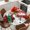 Gray, variant on Black Snowman Christmas Round Tablecloth, Fitted Table Cover with Elastic for 36"-44" Round Tables, Snowflake Xmas Tree Winter Elk Table Cloth Outdoor Indoor Dinning Party Waterproof Tablecloths