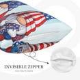 thumbnail image 5 of Naloa Cute Gnomes in USA1 Pillowcase, Throw Pillowcase, Wrinkle-Free, Stain-Resistant with Hidden Zipper for Bedroom Sofa - 20"x30", 5 of 9
