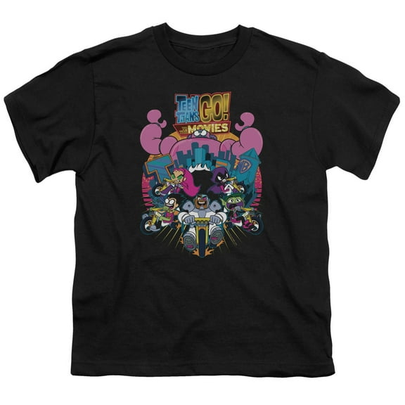 Teen Titans Go To The Movies - Burst Through - Youth Short Sleeve Shirt - Medium