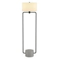 thumbnail image 5 of Evelyn&Zoe Howland 63" Tall Floor Lamp with Fabric Shade, Blackened Bronze/Concrete/White, 5 of 5