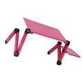 thumbnail image 1 of Baohd Laptop Table Adjustable 15kg Notebook Stand Metal 360° Foldable Adjustable Laptop Table Computer Holder, Rose Red, Air Hole, 1 of 8