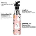 thumbnail image 3 of Yayeee 20oz Insulated Water Bottle Double Wall Stainless Steel with Flip Straw Lid, Pastel Pink Halloween, 3 of 7