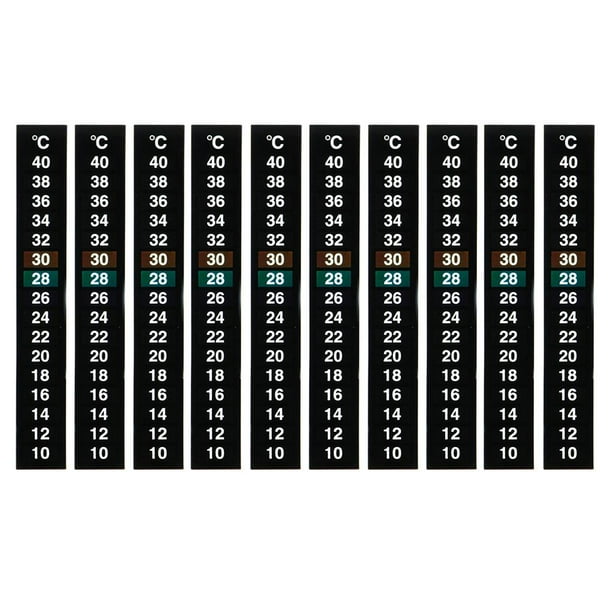 Termómetro Para Estanque De Peces De Acuario, Sensor De Temperatura Y Cambio De Color, Pegatina De Medición De Temperatura, Pegatina De Temperatura Para Estanque De Peces Cateissary EL007321-00