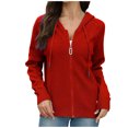 thumbnail image 2 of TMOYZQ Zip Up Cardigan Sweaters for Women Long Sleeve Lightweight Swetshirts Oversized Casual Knit Hoodies Sweater Fashion Winter Jackets Coat, 2 of 8