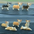 thumbnail image 1 of Visland Dog Figurines Attractive Adorable Posture DIY Material Garden Ornament Figurine Miniature Corgi for Cake Toppers Easter Eggs Christmas Birthday Gift for Kids Toddlers, 1 of 8