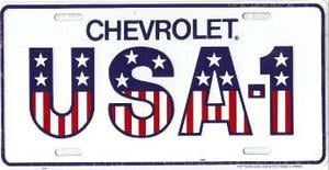 USA-1 License Plate