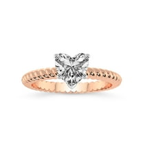 4 Carat IGI Certified Heart Shape Lab Grown Diamond Engagement Ring | 14K Rose Gold |Sansa Solitaire Diamond Ring | FG-VS1-VS2 Quality Friendly Diamonds