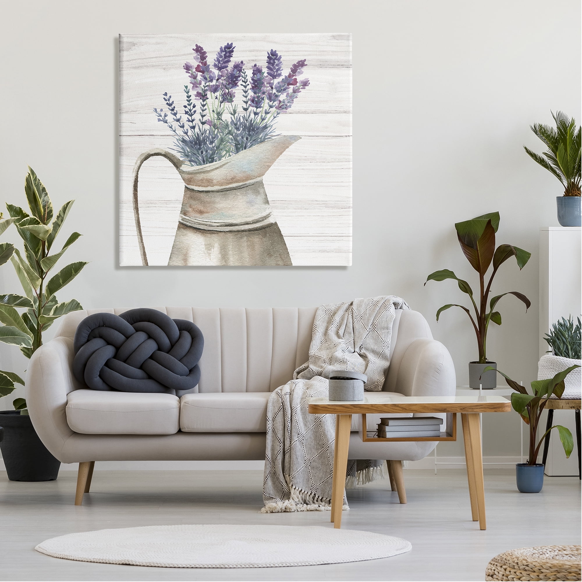 Stupell Lavender Sprigs Country Gardening Botanical & Floral Painting Gallery Wrapped Canvas Print Wall Art