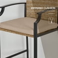 thumbnail image 6 of Outsunny 5-Piece Rattan Bar Table and 4 Chairs with Padded Cushions, Mixed Brown, 6 of 9